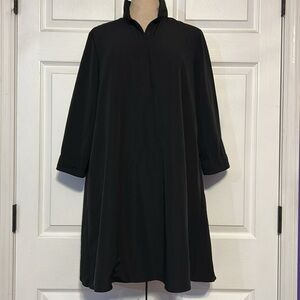 Tuckernuck Black Long-Sleeve Mini Shift Dress